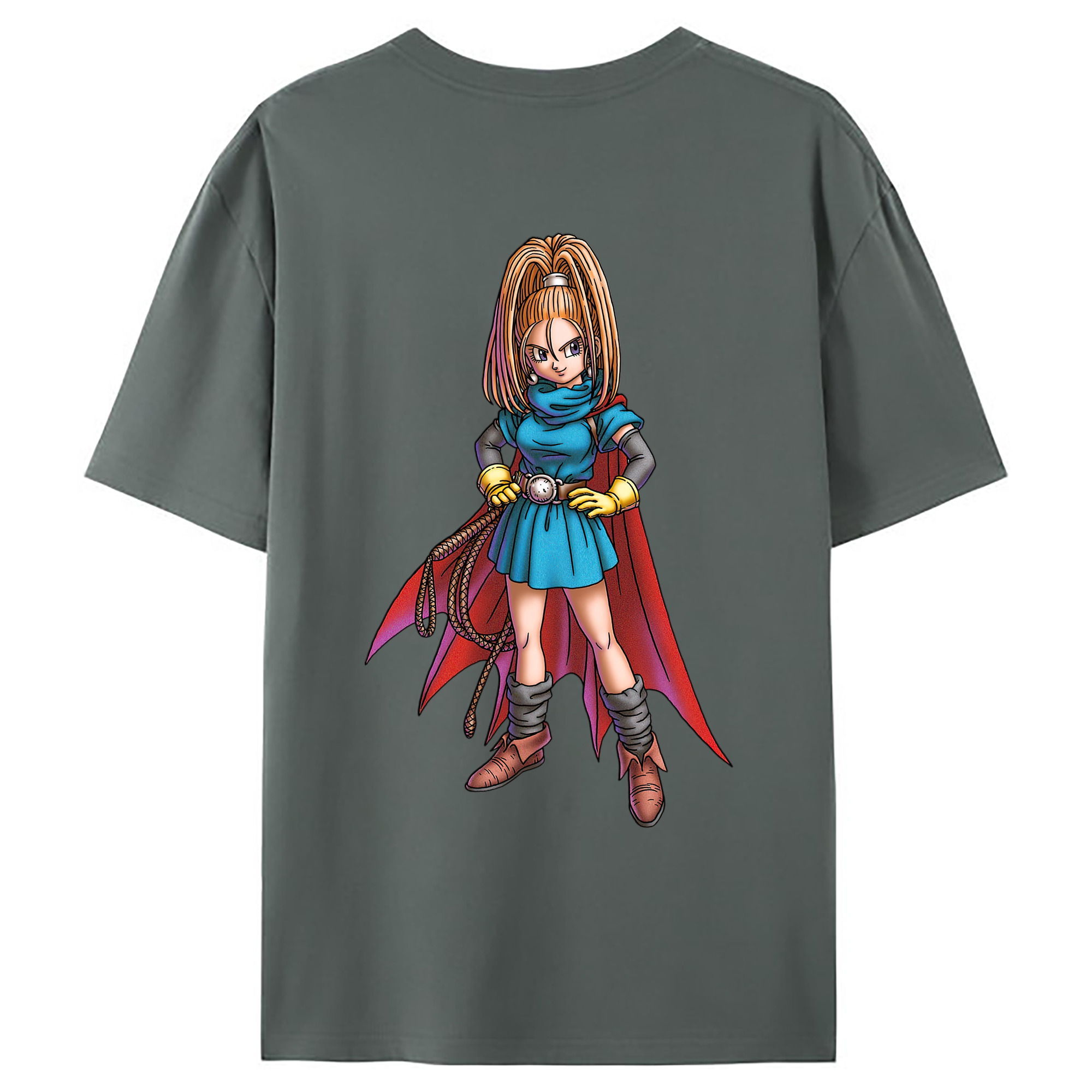 （画像用） ドラゴンクエスト Doragon Kuesuto Dragon Quest 綿100％ メンズ半袖Tシャツ（バックプリント） 通気性